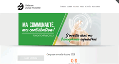Desktop Screenshot of fondationfranco-ontarienne.ca