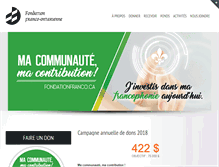 Tablet Screenshot of fondationfranco-ontarienne.ca